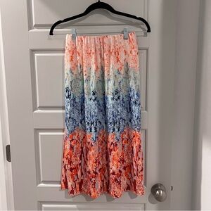 H&M Floral Pleated Maxi Skirt - Multicolor